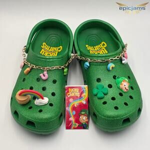 CROCS x Lucky Charms Green Classic Clogs Men's size 10 New